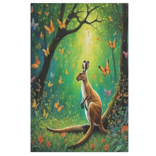 Cute Känguru Puzzle 1000 Teile, Holzpuzzle Für Erwachsene Kinder, Impossible Puzzles, Geschicklichkeitsspiel Für Die Ganze Familie 78×53cm Cute Känguru Puzzle 1000 Teile, Holzpuzzle Für Erwachsene Kinder, Impossible Puzzles, Geschicklichkeitsspiel Für Die Ganze Familie 78×53cm von LTTTT