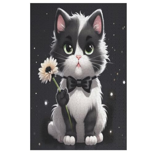 Cute Katze Puzzle 1000 Teile, Holzpuzzle Für Erwachsene Kinder, Impossible Puzzles, Geschicklichkeitsspiel Für Die Ganze Familie 78×53cm Cute Katze Puzzle 1000 Teile, Holzpuzzle Für Erwachsene Kinder, Impossible Puzzles, Geschicklichkeitsspiel Für Die Ganze Familie 78×53cm von LTTTT