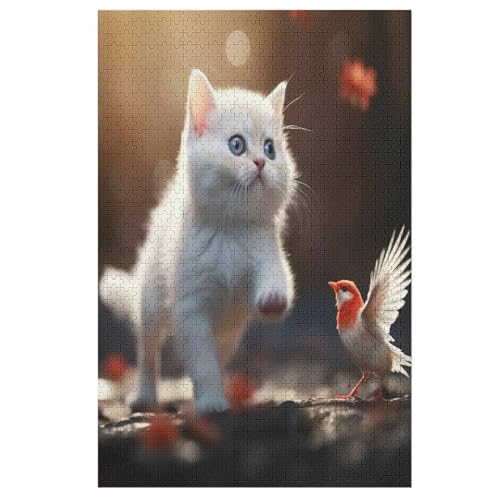 Cute Katze Puzzle 1000 Teile, Holzpuzzle Herausforderndes Geschicklichkeitsspiel Für Die Ganze Familie, Kinder Erwachsenenpuzzle Ab 12 Jahren 78×53cm Cute Katze Puzzle 1000 Teile, Holzpuzzle Herausforderndes Geschicklichkeitsspiel Für Die Ganze Familie, Kinder Erwachsenenpuzzle Ab 12 Jahren 78×53cm von LTTTT