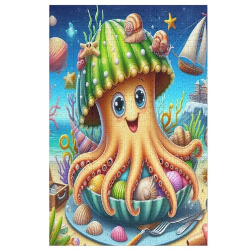 Cute Oktopus Puzzles 1000 Teile Erwachsener Kniffel Spaß Für Die Ganze Familie, Holzpuzzle Kinder Erwachsene, Impossible Puzzle Schwer 78×53cm Cute Oktopus Puzzles 1000 Teile Erwachsener Kniffel Spaß Für Die Ganze Familie, Holzpuzzle Kinder Erwachsene, Impossible Puzzle Schwer 78×53cm von LTTTT