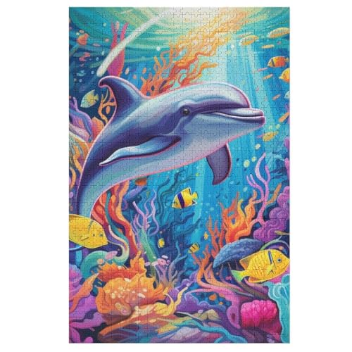 Delphin 1000 Teile Holzpuzzle,einzigartiges Puzzle, Geschenk Für Erwachsene,Familienspiel,Herausforderungsaktivität,78×53cm Delphin 1000 Teile Holzpuzzle,einzigartiges Puzzle, Geschenk Für Erwachsene,Familienspiel,Herausforderungsaktivität,78×53cm von LTTTT