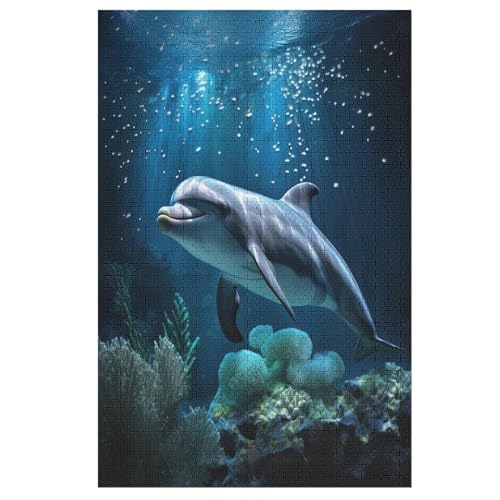Delphin -Puzzle, 1000 Teile,Holzpuzzle Für Erwachsene Kinder, Lustiges Spielzeug, Denkspiel, Bildungsspiel, 78×53cm Delphin -Puzzle, 1000 Teile,Holzpuzzle Für Erwachsene Kinder, Lustiges Spielzeug, Denkspiel, Bildungsspiel, 78×53cm von LTTTT