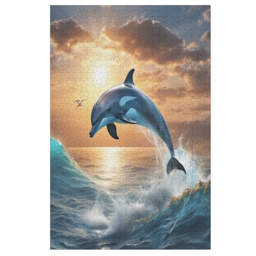 Delphin -Puzzle, 1000 Teile,Holzpuzzle Für Erwachsene Kinder, Lustiges Spielzeug, Denkspiel, Bildungsspiel, 78×53cm Delphin -Puzzle, 1000 Teile,Holzpuzzle Für Erwachsene Kinder, Lustiges Spielzeug, Denkspiel, Bildungsspiel, 78×53cm von LTTTT