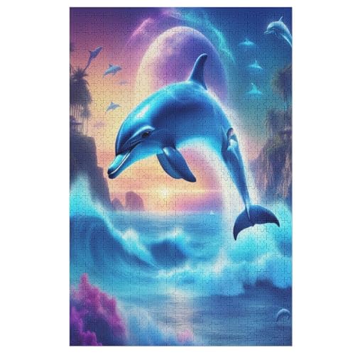 Delphin Puzzle 1000 Teile, Holzpuzzle Herausforderndes Geschicklichkeitsspiel Für Die Ganze Familie, Kinder Erwachsenenpuzzle Ab 12 Jahren 78×53cm Delphin Puzzle 1000 Teile, Holzpuzzle Herausforderndes Geschicklichkeitsspiel Für Die Ganze Familie, Kinder Erwachsenenpuzzle Ab 12 Jahren 78×53cm von LTTTT