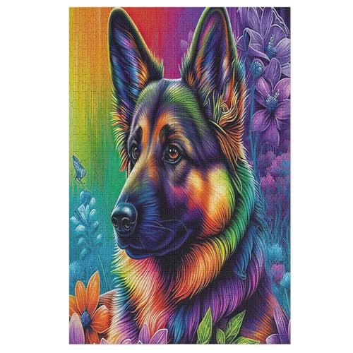 Deutscher Schäferhund 1000 Teile Puzzles Für Erwachsene,Holzpuzzle - Verringerter Druck Schwieriges Unmögliche Puzzle Für 12+ Kinder 78×53cm Deutscher Schäferhund 1000 Teile Puzzles Für Erwachsene,Holzpuzzle - Verringerter Druck Schwieriges Unmögliche Puzzle Für 12+ Kinder 78×53cm von LTTTT