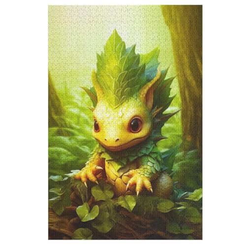 Dinosaurier Holzpuzzle 1000 Teile Klassische Puzzles Erwachsene Kinder Puzzle DIY Kit Holzspielzeug Einzigartiges Geschenk 78×53cm von LTTTT