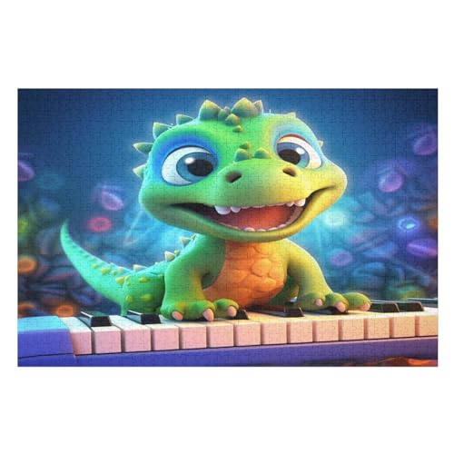 Dinosaurier Holzpuzzle - 1000 Teiliges Jigsaw Knobelspiel - Puzzle Für Erwachsene & Kinder - Outdoor & Reisespielzeug （75×50cm） von LTTTT