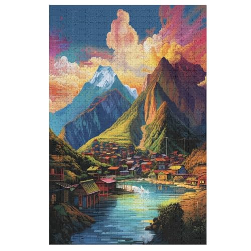 Dörfer 1000 Teile Holzpuzzle,einzigartiges Puzzle, Geschenk Für Erwachsene,Familienspiel,Herausforderungsaktivität,78×53cm Dörfer 1000 Teile Holzpuzzle,einzigartiges Puzzle, Geschenk Für Erwachsene,Familienspiel,Herausforderungsaktivität,78×53cm von LTTTT