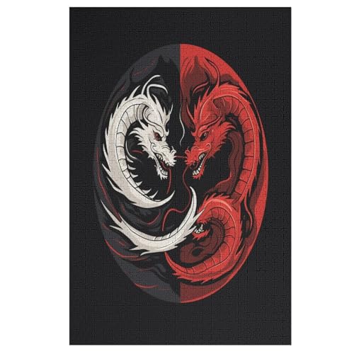 Drache Puzzle 1000 Teile, Holzpuzzle Herausforderndes Geschicklichkeitsspiel Für Die Ganze Familie, Kinder Erwachsenenpuzzle Ab 12 Jahren 78×53cm Drache Puzzle 1000 Teile, Holzpuzzle Herausforderndes Geschicklichkeitsspiel Für Die Ganze Familie, Kinder Erwachsenenpuzzle Ab 12 Jahren 78×53cm von LTTTT