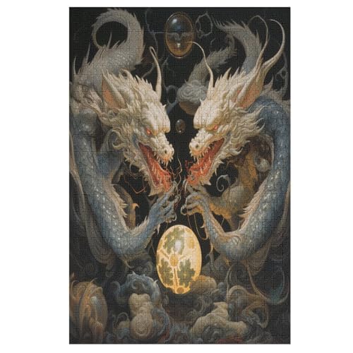 Drache-Puzzle Für Erwachsene, 1000 Teile, Holzpuzzle, Kinderpuzzle, Dekompressionsspiel, Spielzeugpuzzle 78×53cm Drache-Puzzle Für Erwachsene, 1000 Teile, Holzpuzzle, Kinderpuzzle, Dekompressionsspiel, Spielzeugpuzzle 78×53cm von LTTTT
