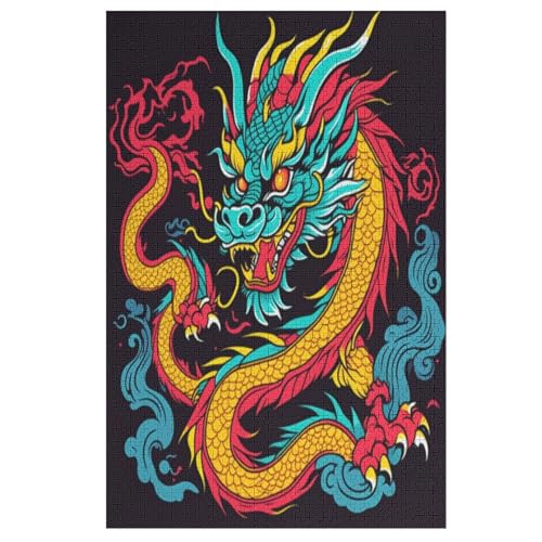 Drache Puzzles 1000 Teile Erwachsener Kniffel Spaß Für Die Ganze Familie, Holzpuzzle Kinder Erwachsene, Impossible Puzzle Schwer 78×53cm Drache Puzzles 1000 Teile Erwachsener Kniffel Spaß Für Die Ganze Familie, Holzpuzzle Kinder Erwachsene, Impossible Puzzle Schwer 78×53cm von LTTTT