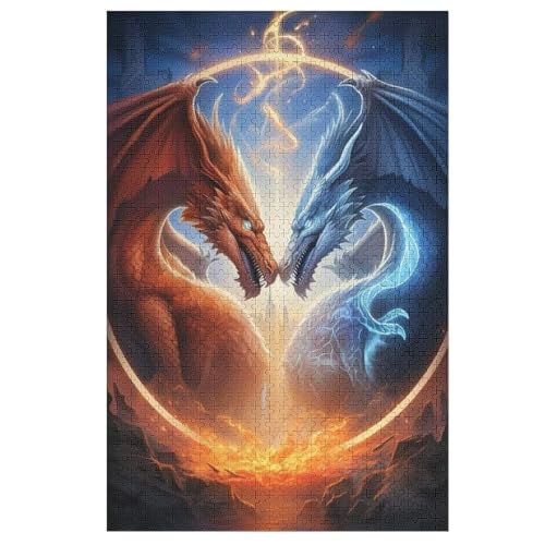 Drachen -Puzzle, 1000 Teile,Holzpuzzle Für Erwachsene Kinder, Lustiges Spielzeug, Denkspiel, Bildungsspiel, 78×53cm Drachen -Puzzle, 1000 Teile,Holzpuzzle Für Erwachsene Kinder, Lustiges Spielzeug, Denkspiel, Bildungsspiel, 78×53cm von LTTTT