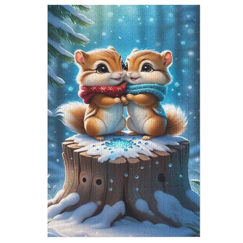 Eichhörnchen Puzzle 1000 Teile, Holzpuzzle Für Erwachsene Kinder, Impossible Puzzles, Geschicklichkeitsspiel Für Die Ganze Familie 78×53cm Eichhörnchen Puzzle 1000 Teile, Holzpuzzle Für Erwachsene Kinder, Impossible Puzzles, Geschicklichkeitsspiel Für Die Ganze Familie 78×53cm von LTTTT