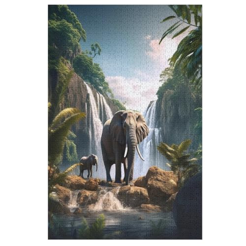 Elefant -Puzzle, 1000 Teile,Holzpuzzle Für Erwachsene Kinder, Lustiges Spielzeug, Denkspiel, Bildungsspiel, 78×53cm Elefant -Puzzle, 1000 Teile,Holzpuzzle Für Erwachsene Kinder, Lustiges Spielzeug, Denkspiel, Bildungsspiel, 78×53cm von LTTTT