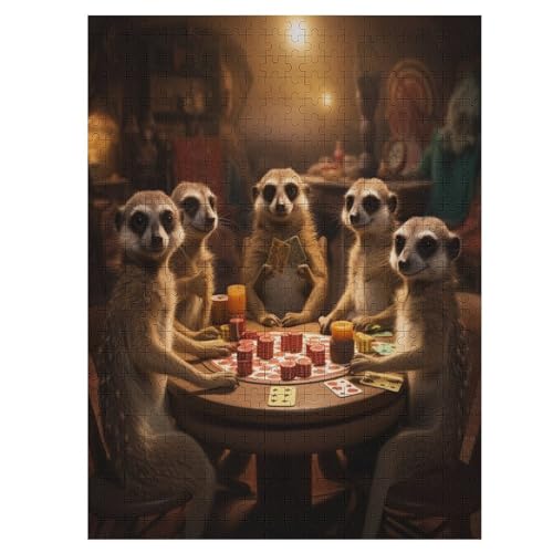 Erdmännchen Holzpuzzle 500 Teile Klassische Puzzles Erwachsene Kinder Puzzle DIY Kit Holzspielzeug Einzigartiges Geschenk 55×41cm Erdmännchen Holzpuzzle 500 Teile Klassische Puzzles Erwachsene Kinder Puzzle DIY Kit Holzspielzeug Einzigartiges Geschenk 55×41cm von LTTTT