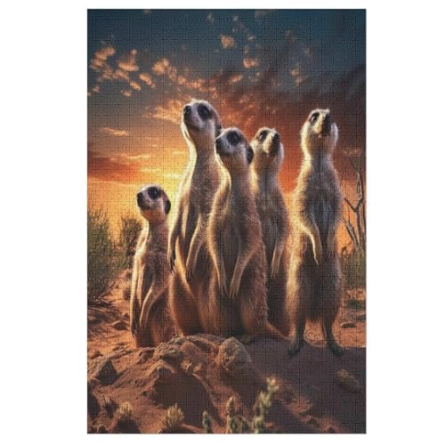 Erdmännchen Puzzles 1000 Teile Erwachsener Kniffel Spaß Für Die Ganze Familie, Holzpuzzle Kinder Erwachsene, Impossible Puzzle Schwer 78×53cm Erdmännchen Puzzles 1000 Teile Erwachsener Kniffel Spaß Für Die Ganze Familie, Holzpuzzle Kinder Erwachsene, Impossible Puzzle Schwer 78×53cm von LTTTT