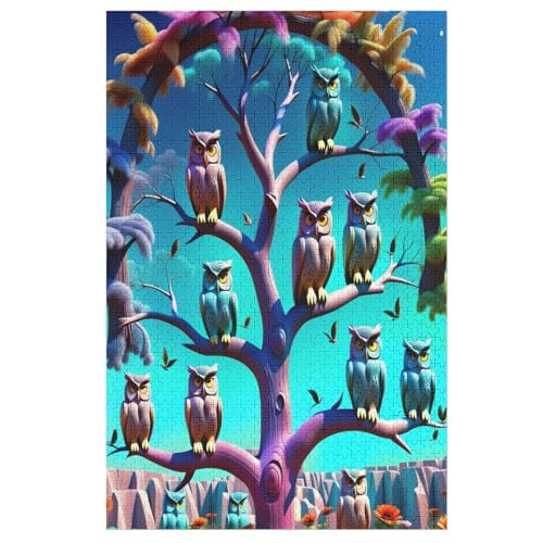 Eule Puzzle 1000 Teile, Holzpuzzle Herausforderndes Geschicklichkeitsspiel Für Die Ganze Familie, Kinder Erwachsenenpuzzle Ab 12 Jahren 78×53cm Eule Puzzle 1000 Teile, Holzpuzzle Herausforderndes Geschicklichkeitsspiel Für Die Ganze Familie, Kinder Erwachsenenpuzzle Ab 12 Jahren 78×53cm von LTTTT