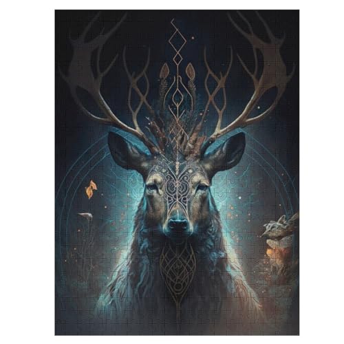 Fantasy Hirsch Holzpuzzle 500 Teile Klassische Puzzles Erwachsene Kinder Puzzle DIY Kit Holzspielzeug Einzigartiges Geschenk 55×41cm Fantasy Hirsch Holzpuzzle 500 Teile Klassische Puzzles Erwachsene Kinder Puzzle DIY Kit Holzspielzeug Einzigartiges Geschenk 55×41cm von LTTTT