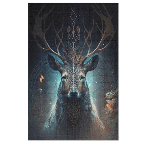 Fantasy Hirsch-Puzzle Für Erwachsene, 1000 Teile, Holzpuzzle, Kinderpuzzle, Dekompressionsspiel, Spielzeugpuzzle 78×53cm Fantasy Hirsch-Puzzle Für Erwachsene, 1000 Teile, Holzpuzzle, Kinderpuzzle, Dekompressionsspiel, Spielzeugpuzzle 78×53cm von LTTTT