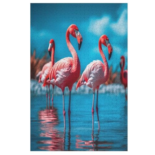 Flamingo 1000 Teile Puzzles Für Erwachsene, Impossible Puzzle, Geschicklichkeitsspiel Für Die Ganze Familie, Kinder Holzpuzzle 78×53cm Flamingo 1000 Teile Puzzles Für Erwachsene, Impossible Puzzle, Geschicklichkeitsspiel Für Die Ganze Familie, Kinder Holzpuzzle 78×53cm von LTTTT
