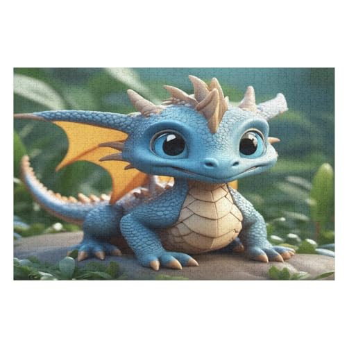 Flugsaurier -Puzzle, 1000 Teile,Holzpuzzle Für Erwachsene Kinder, Lustiges Spielzeug, Denkspiel, Bildungsspiel, （75×50cm） von LTTTT