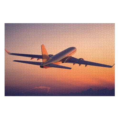 Flugzeug Puzzles 1000 Teile Erwachsener Kniffel Spaß Für Die Ganze Familie, Holzpuzzle Kinder Erwachsene, Impossible Puzzle Schwer （75×50cm） von LTTTT