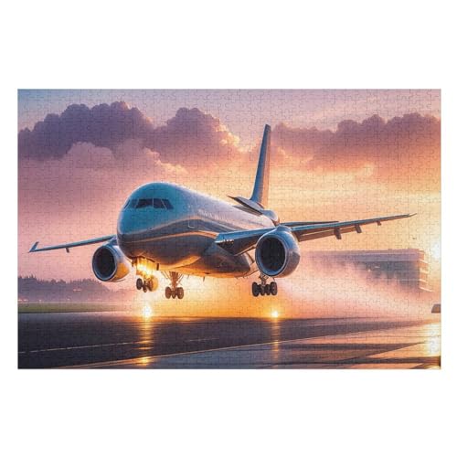Flugzeug Puzzles 1000 Teile Erwachsener Kniffel Spaß Für Die Ganze Familie, Holzpuzzle Kinder Erwachsene, Impossible Puzzle Schwer （75×50cm） von LTTTT