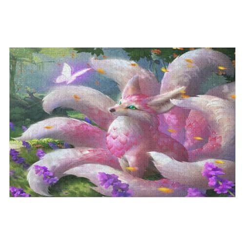 Fuchs 1000 Teile Holzpuzzle,einzigartiges Puzzle, Geschenk Für Erwachsene,Familienspiel,Herausforderungsaktivität,（75×50cm） von LTTTT