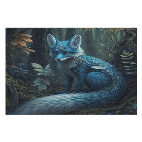 Fuchs 1000 Teile Puzzles Für Erwachsene Holzpuzzle Familienpuzzlespiel Stressabbau-Puzzle Für Kinder Ab 12 Jahren （75×50cm） von LTTTT