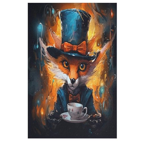 Fuchs Puzzles 1000 Teile Erwachsener Kniffel Spaß Für Die Ganze Familie, Holzpuzzle Kinder Erwachsene, Impossible Puzzle Schwer 78×53cm von LTTTT