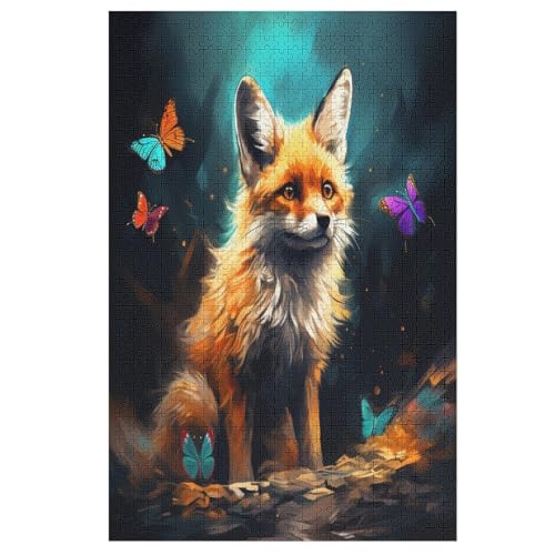 Fuchs-Puzzlespiel Aus Holz, 1000 Puzzleteile, Puzzle Für Teenager Und Erwachsene, Kreatives Spielzeug, Puzzles, 78×53cm von LTTTT