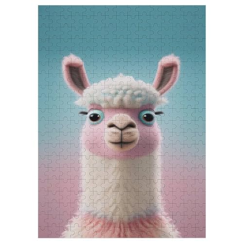 Für Erwachsene 300-Teiliges Alpaka -Puzzles, Holzbrett-Puzzle, Für Kinder, Geschenke, 42×30cm von LTTTT