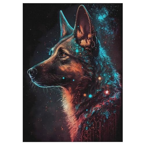 Für Erwachsene 300-Teiliges Deutscher Schäferhund -Puzzles, Holzbrett-Puzzle, Für Kinder, Geschenke, 42×30cm Für Erwachsene 300-Teiliges Deutscher Schäferhund -Puzzles, Holzbrett-Puzzle, Für Kinder, Geschenke, 42×30cm von LTTTT