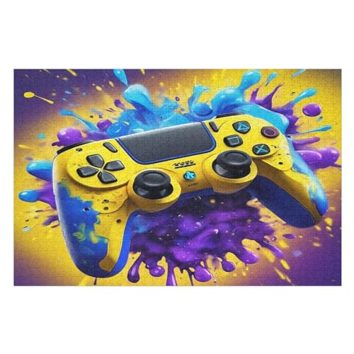Gamecontroller Holzpuzzle 1000 Teile Klassische Puzzles Erwachsene Kinder Puzzle DIY Kit Holzspielzeug Einzigartiges Geschenk （75×50cm） von LTTTT