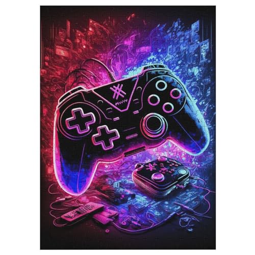 Gamepad Holzpuzzle 300 Teile, Knobelspiele Für Erwachsene, Teenager, Puzzles Unmögliche - Kinder Puzzle Zimmer Deko 42×30cm von LTTTT
