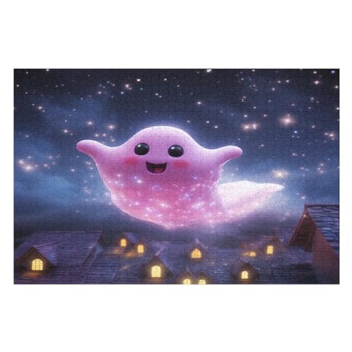 Geist -Puzzle, 1000 Teile,Holzpuzzle Für Erwachsene Kinder, Lustiges Spielzeug, Denkspiel, Bildungsspiel, （75×50cm） von LTTTT