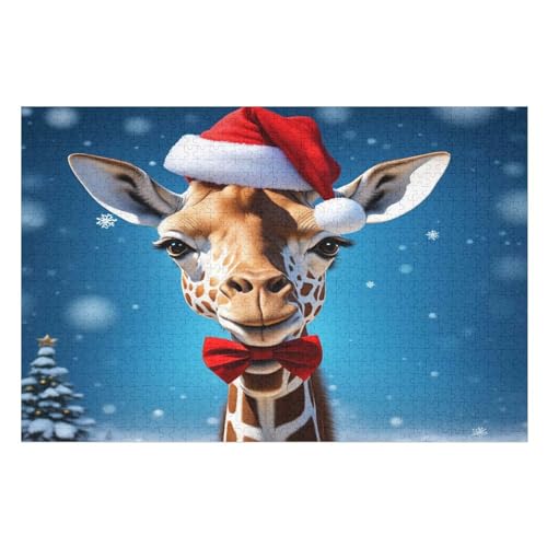 Giraffe Puzzle Für Erwachsene,1000-teiliges Puzzles, Für Kinder,Holzpuzzle,Lernspielzeug, （75×50cm） von LTTTT