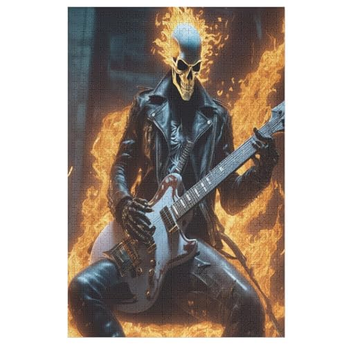 Gitarre Skelett Man Holzpuzzle 1000 Teile Klassische Puzzles Erwachsene Kinder Puzzle DIY Kit Holzspielzeug Einzigartiges Geschenk 78×53cm Gitarre Skelett Man Holzpuzzle 1000 Teile Klassische Puzzles Erwachsene Kinder Puzzle DIY Kit Holzspielzeug Einzigartiges Geschenk 78×53cm von LTTTT