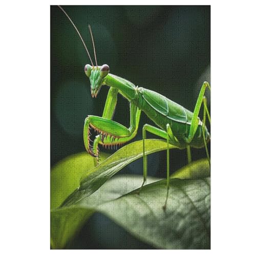 Gottesanbeterin Puzzles 1000 Teile Für Jugendliche Kreatives Holzpuzzlespielzeug Familienspiel Schwierigkeitsgrad Herausforderungspuzzles 78×53cm von LTTTT