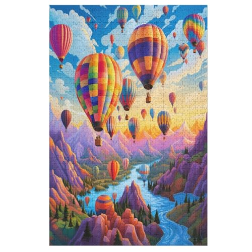 Heißluftballon Holzpuzzle Für Erwachsene Teenager Stress Abbauen Familien-Puzzlespiel Poster 1000-teiliges Puzzle Kinder Lernspiel 78×53cm Heißluftballon Holzpuzzle Für Erwachsene Teenager Stress Abbauen Familien-Puzzlespiel Poster 1000-teiliges Puzzle Kinder Lernspiel 78×53cm von LTTTT