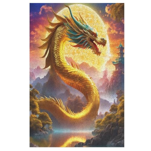 Holzpuzzle 1000 Teile, Drachen Puzzles Erwachsene Und Kinder, Am Besten Für Die Familienspielsammlung 78×53cm Holzpuzzle 1000 Teile, Drachen Puzzles Erwachsene Und Kinder, Am Besten Für Die Familienspielsammlung 78×53cm von LTTTT