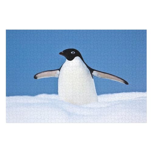 Holzpuzzle Pinguin Puzzle 1000 Teile Erwachsene Klassische Pädagogisches Spielzeug Kinder Lernspiel Herausforderndes Puzzles （75×50cm） von LTTTT