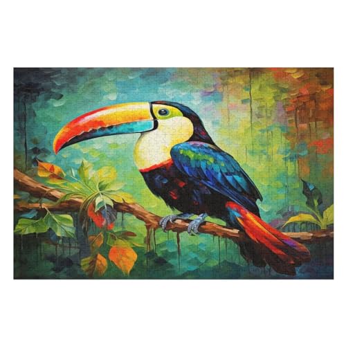 Holzpuzzle Tukane Puzzle 1000 Teile Erwachsene Klassische Pädagogisches Spielzeug Kinder Lernspiel Herausforderndes Puzzles （75×50cm） von LTTTT