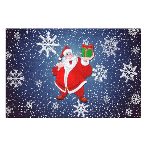 Holzpuzzle Weihnachtsmann Puzzle 1000 Teile Erwachsene Klassische Pädagogisches Spielzeug Kinder Lernspiel Herausforderndes Puzzles （75×50cm） von LTTTT