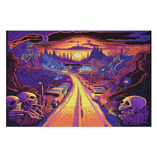 Holzpuzzle Wilder Dschungel Puzzle 1000 Teile Erwachsene Klassische Pädagogisches Spielzeug Kinder Lernspiel Herausforderndes Puzzles （75×50cm） von LTTTT