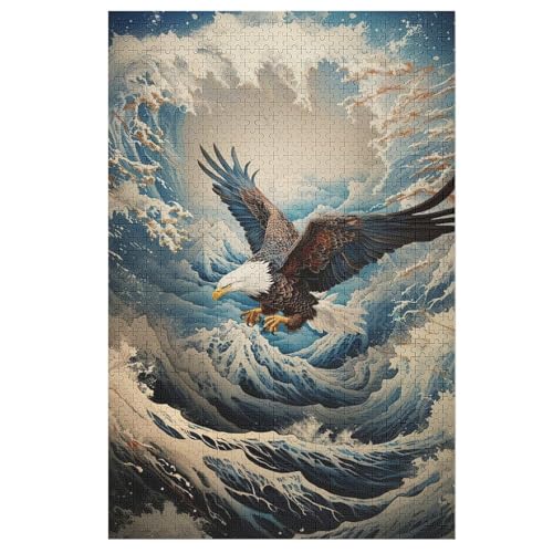 Holzpuzzles 1000 Teile Adler -Puzzle Für Jungen Und Mädchen, Schwierigkeitsgrad, Lernspiele, Familienspielzeug 78×53cm Holzpuzzles 1000 Teile Adler -Puzzle Für Jungen Und Mädchen, Schwierigkeitsgrad, Lernspiele, Familienspielzeug 78×53cm von LTTTT