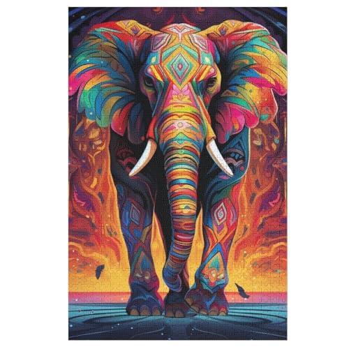 Holzpuzzles 1000 Teile Elefant -Puzzle Für Jungen Und Mädchen, Schwierigkeitsgrad, Lernspiele, Familienspielzeug 78×53cm Holzpuzzles 1000 Teile Elefant -Puzzle Für Jungen Und Mädchen, Schwierigkeitsgrad, Lernspiele, Familienspielzeug 78×53cm von LTTTT