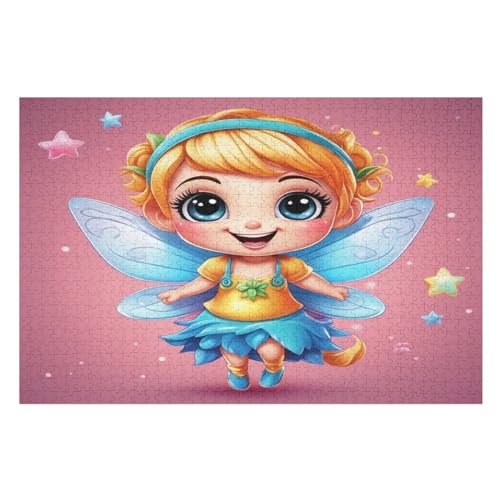 Holzpuzzles 1000 Teile Elfenmädchen -Puzzle Für Jungen Und Mädchen, Schwierigkeitsgrad, Lernspiele, Familienspielzeug （75×50cm） von LTTTT