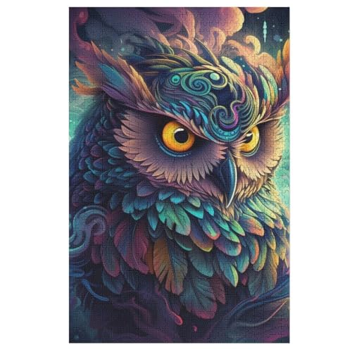 Holzpuzzles 1000 Teile Eule -Puzzle Für Jungen Und Mädchen, Schwierigkeitsgrad, Lernspiele, Familienspielzeug 78×53cm Holzpuzzles 1000 Teile Eule -Puzzle Für Jungen Und Mädchen, Schwierigkeitsgrad, Lernspiele, Familienspielzeug 78×53cm von LTTTT