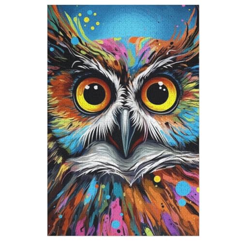 Holzpuzzles 1000 Teile Eule -Puzzle Für Jungen Und Mädchen, Schwierigkeitsgrad, Lernspiele, Familienspielzeug 78×53cm Holzpuzzles 1000 Teile Eule -Puzzle Für Jungen Und Mädchen, Schwierigkeitsgrad, Lernspiele, Familienspielzeug 78×53cm von LTTTT